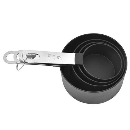 4pcs/Set Graduated Measuring Spoon Cup Stainless Steel PP Baking Measurement Tool Black Measuring Cup
4pcs/Set Graduated Measuring Spoon Cup Stainless Steel PP Baking Measurement Tool Black Measuring Cup