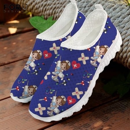 FORUDESIGNS Casual Summer Ladies Slip On Sneakers Lovely Cartoon Nurse Pattern Flats Shoes Red and White Gradient Women Footwear
FORUDESIGNS Casual Summer Ladies Slip On Sneakers Lovely Cartoon Nurse Pattern Flats Shoes Red and White Gradient Women Footwear