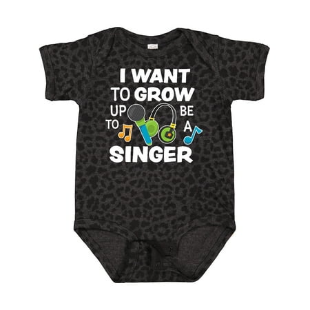 Inktastic I Want to Grow Up to Be a Singer Gift Baby Boy or Baby Girl Bodysuit