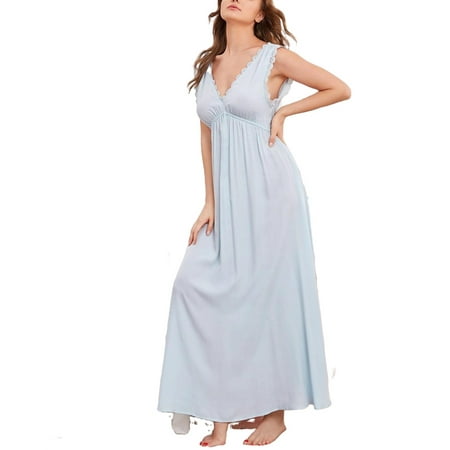 Elegant V neck Nightgowns Sleeveless Baby Blue Womens Nightgowns & Sleepshirts (Women s)
Elegant V neck Nightgowns Sleeveless Baby Blue Womens Nightgowns & Sleepshirts (Women s)