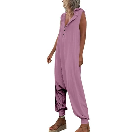 Jumpsuits For Women Dressy Button Hooded Sleeveless Pants Jumpsuit Trousers Women s Jumpsuits Rompers & Overalls Summer Rompers For Women 2023 Beach
Jumpsuits For Women Dressy Button Hooded Sleeveless Pants Jumpsuit Trousers Women s Jumpsuits Rompers & Overalls Summer Rompers For Women 2023 Beach