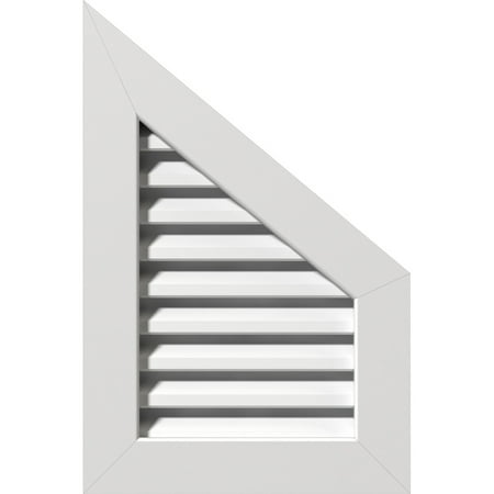 Ekena Millwork 24 W x 34 H Half Peaked Top Right (29 W x 42 3/8 H Frame Size) 14/12 Pitch: Functional PVC Gable Vent w/ 1 x 4 Flat Trim Frame
Ekena Millwork 24 W x 34 H Half Peaked Top Right (29 W x 42 3/8 H Frame Size) 14/12 Pitch: Functional PVC Gable Vent w/ 1 x 4 Flat Trim Frame