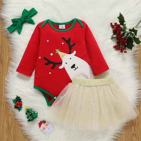 EQWLJWE Toddler Newborn Baby Girls Clothing Christmas Print Deer Long-sleeved Bag Fart Dress Foreign Air Mesh Skirt Three-piece Suit Christmas Clothing for Girls Holiday Clearance
EQWLJWE Toddler Newborn Baby Girls Clothing Christmas Print Deer Long-sleeved Bag Fart Dress Foreign Air Mesh Skirt Three-piece Suit Christmas Clothing for Girls Holiday Clearance