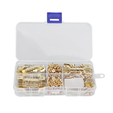 NUOLUX 100 Sets Hanging Picture Painting Mirror Hooks Hangers With Screws Photo Frame Hook Sawtooth (Golden)
NUOLUX 100 Sets Hanging Picture Painting Mirror Hooks Hangers With Screws Photo Frame Hook Sawtooth (Golden)
