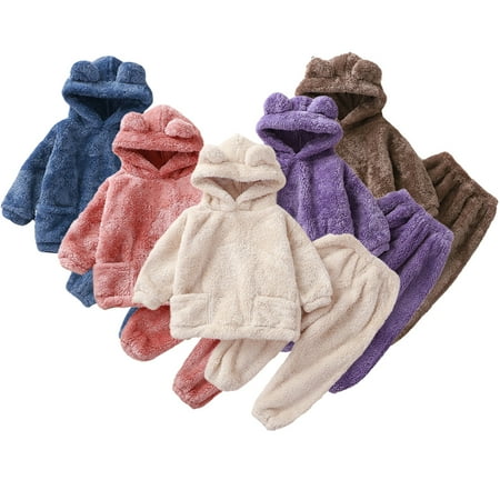 KYAIGUO 8M-6Y Boys Girls Flannel Bathrobe Pjs Loungewear for Toddler Kids 2 Piece Bear Ear Flannel Sleepwear Autumn Winter Fleece Pajama Set Soft Warm Hooded Tops +pants
KYAIGUO 8M-6Y Boys Girls Flannel Bathrobe Pjs Loungewear for Toddler Kids 2 Piece Bear Ear Flannel Sleepwear Autumn Winter Fleece Pajama Set Soft Warm Hooded Tops +pants
