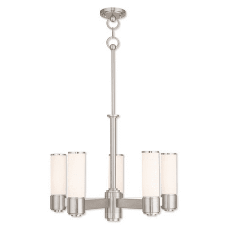 Chandeliers 5 Light With Steel Hand Blown Satin Opal White Glass Brushed Nickel size 24 in 300 Watts - World of Crystal
Chandeliers 5 Light With Steel Hand Blown Satin Opal White Glass Brushed Nickel size 24 in 300 Watts - World of Crystal