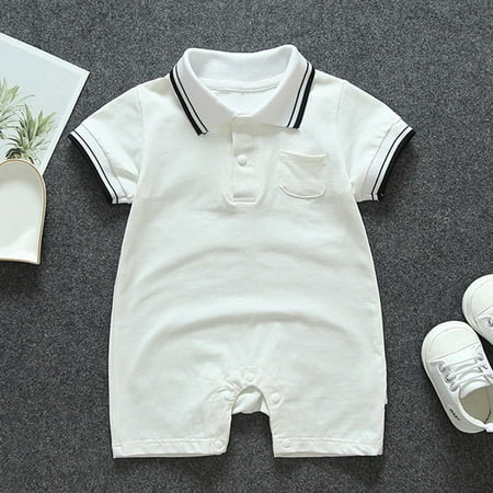 Toddler Baby Boys Girls Short Sleeve Turn-Down Collar Pocket Romper Jumpsuits CHMORA
Toddler Baby Boys Girls Short Sleeve Turn-Down Collar Pocket Romper Jumpsuits CHMORA