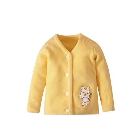 Jkerther Baby Girl s Coat Cute Embroidered Rabbit Pattern Long Sleeve V-neck Button Knitted Jacket
Jkerther Baby Girl s Coat Cute Embroidered Rabbit Pattern Long Sleeve V-neck Button Knitted Jacket