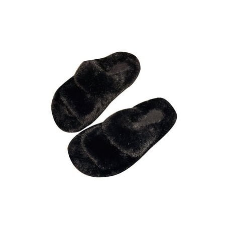 SIMANLAN Women Girls Plush Slippers Slides Soft Lined Cozy Open Toe Mule Slippers Girls Fluffy House Slides for Indoor Outdoor Black 5
SIMANLAN Women Girls Plush Slippers Slides Soft Lined Cozy Open Toe Mule Slippers Girls Fluffy House Slides for Indoor Outdoor Black 5