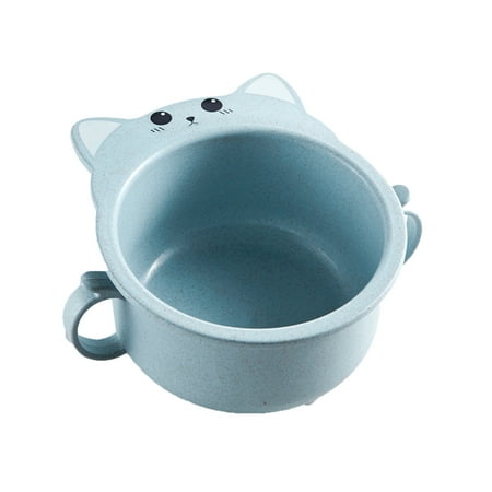 Frcolor Wheat Straw Cat Design Small Bowl with Handle Eco-friendly Big Salad Children Dinnerware (Blue)
Frcolor Wheat Straw Cat Design Small Bowl with Handle Eco-friendly Big Salad Children Dinnerware (Blue)