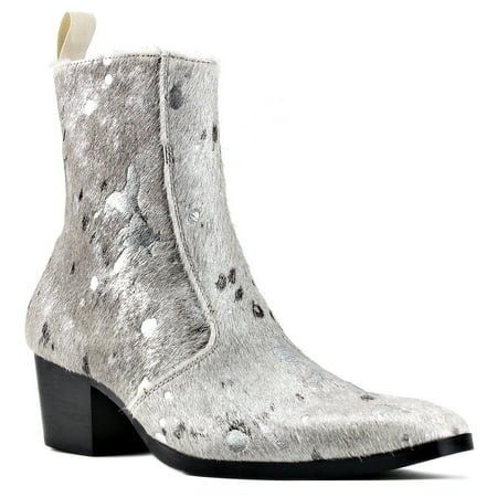 OSSTONE Dress Boots Chelsea Pony Hair Leopard Boots for Men Zipper-up Leather Casual Heel Shoes JY012-B-Silver-10 Silver
OSSTONE Dress Boots Chelsea Pony Hair Leopard Boots for Men Zipper-up Leather Casual Heel Shoes JY012-B-Silver-10 Silver