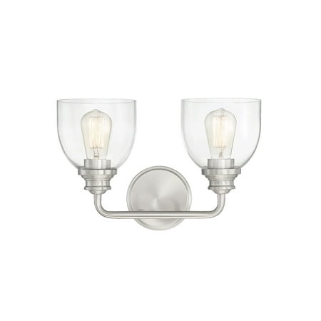Savoy House 8-7205-2-SN Vale Satin Nickel 2 Light Bathroom Vanity Light (15 W x 10 H)
Savoy House 8-7205-2-SN Vale Satin Nickel 2 Light Bathroom Vanity Light (15 W x 10 H)