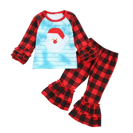 ZHUASHUM Toddler Girls Christmas Ruffles Long Sleeve Cartoon Santa Embroidered T Shirt Tops Bell Bottoms Flare Pants Kids Outfits
ZHUASHUM Toddler Girls Christmas Ruffles Long Sleeve Cartoon Santa Embroidered T Shirt Tops Bell Bottoms Flare Pants Kids Outfits