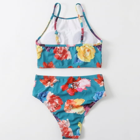Gubotare Toddler Girl 2 Piece Swimsuit Sport Blue Floral Prints High Waist Bikini Set Swimwear Beach Bathing 3 Piece Swimwear Blue 8-10 Years
Gubotare Toddler Girl 2 Piece Swimsuit Sport Blue Floral Prints High Waist Bikini Set Swimwear Beach Bathing 3 Piece Swimwear Blue 8-10 Years