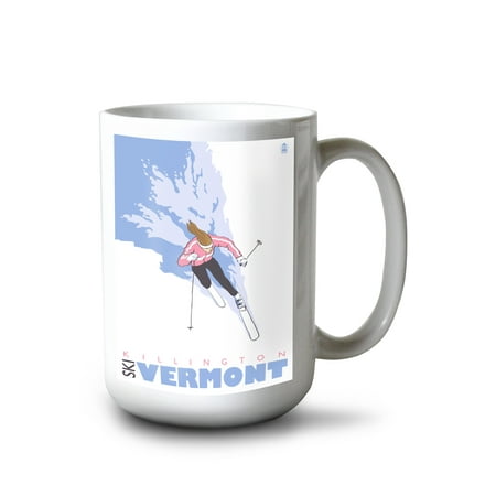 15 fl oz Ceramic Mug Killington Vermont Stylized Skier (Woman) Dishwasher & Microwave Safe
15 fl oz Ceramic Mug Killington Vermont Stylized Skier (Woman) Dishwasher & Microwave Safe