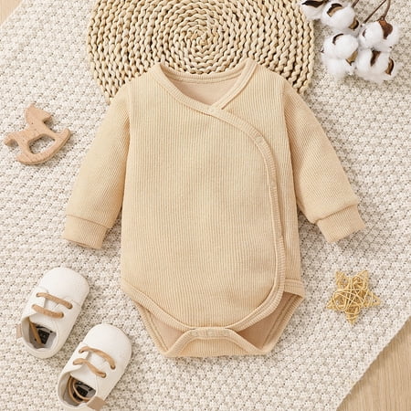 Baby Boys Girls Autumn Knitted Romper Solid Color Long Sleeve O Neck Oblique Button Romper
Baby Boys Girls Autumn Knitted Romper Solid Color Long Sleeve O Neck Oblique Button Romper