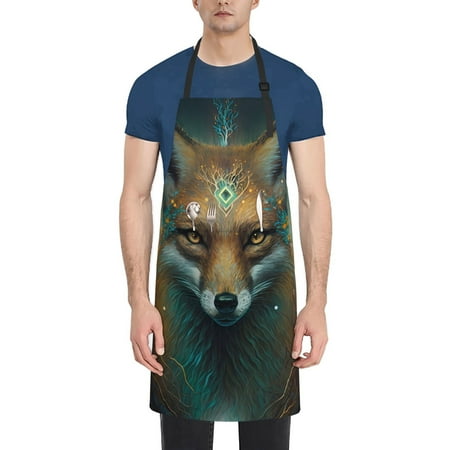 Xecao Vintage Pattern Fox Print Kitchen Cooking Aprons Waterproof Adjustable Bib Aprons with 2 Pockets for Women Men Chef
Xecao Vintage Pattern Fox Print Kitchen Cooking Aprons Waterproof Adjustable Bib Aprons with 2 Pockets for Women Men Chef