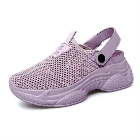 YOURDIARY Women s Clogs Platform Sandals Mesh Breathable Summer Beach Shoes Pink