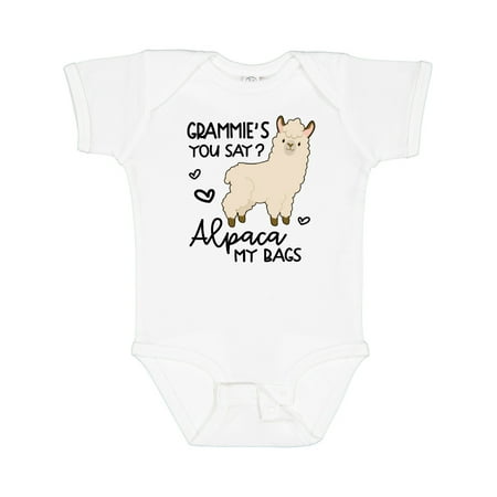 Inktastic Grammie s You Say Alpaca My Bags Gift Baby Boy or Baby Girl Bodysuit
Inktastic Grammie s You Say Alpaca My Bags Gift Baby Boy or Baby Girl Bodysuit
