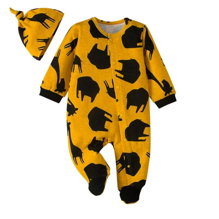 ASEIDFNSA Clothes 18 Months Snap Front Romper Baby Toddler Kids Girls Boys Cartoon Animal Prints Long Sleeves Romper Jumpsuit Hat Set Outfits
ASEIDFNSA Clothes 18 Months Snap Front Romper Baby Toddler Kids Girls Boys Cartoon Animal Prints Long Sleeves Romper Jumpsuit Hat Set Outfits