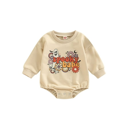 jaweiwi Baby Girl Boy Halloween Romper Ghost Print Crew Neck Long Sleeve Sweatshirt Jumpsuit for Toddlers Size 0 6 12 18 24 Months
jaweiwi Baby Girl Boy Halloween Romper Ghost Print Crew Neck Long Sleeve Sweatshirt Jumpsuit for Toddlers Size 0 6 12 18 24 Months
