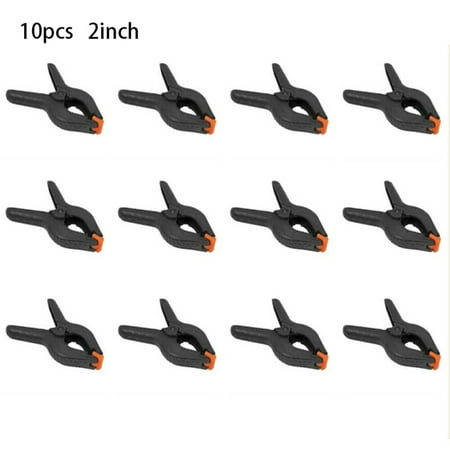 10pcs 2in Spring Clamps Woodworking Tools Plastic Nylon Grip Cramps Jaw Opening