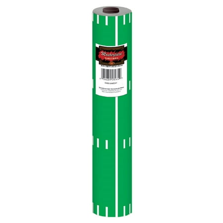 100' Green and White Game Day Football Field Disposable Plastic Banquet Party Table Roll