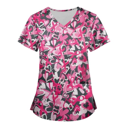 DNDKILG Womens Holiday Professionals Nursing Scrubs V Neck Casual Scrubs Top Pockets Uniform Short Sleeve Graphic T Shirt Pink S
DNDKILG Womens Holiday Professionals Nursing Scrubs V Neck Casual Scrubs Top Pockets Uniform Short Sleeve Graphic T Shirt Pink S