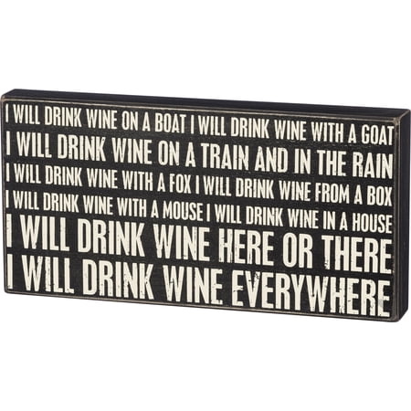 Box Sign - I Will Drink Wine