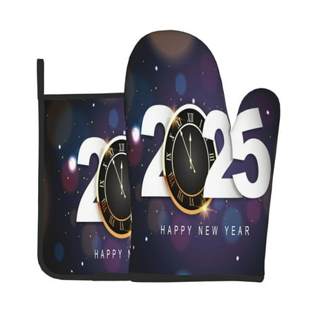 Vsdgher 2025 Happy New Year 4 Oven Mitts and Pot Holders 2 pcs Set High Heat Resistant Kitchen Oven Glove for Baking and Cooking
Vsdgher 2025 Happy New Year 4 Oven Mitts and Pot Holders 2 pcs Set High Heat Resistant Kitchen Oven Glove for Baking and Cooking
