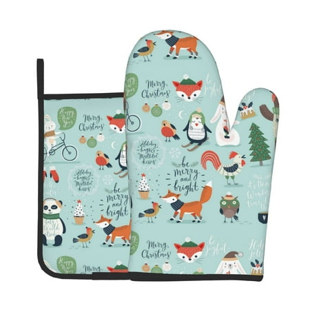 Bingfone Christmas Winter Animals Print Oven Mitts Pot Holders Set 2 PCS for Kitchen for Cooking Grilling Baking BBQ Pot Holders Cook Essentials
Bingfone Christmas Winter Animals Print Oven Mitts Pot Holders Set 2 PCS for Kitchen for Cooking Grilling Baking BBQ Pot Holders Cook Essentials