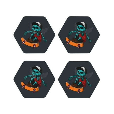 Leather Coasters with Heat-resistant for Drinks Winged Skater Skeleton -标题2 Hexagon
Leather Coasters with Heat-resistant for Drinks Winged Skater Skeleton -标题2 Hexagon
