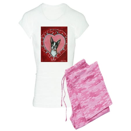 CafePress - Boston Terrier Valentine Xoxo Pajamas - Women s Light Pajamas