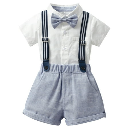 Toddler Boys Short Sleeve Shirt Tops Shorts With Suspenders Child Kids Gentleman Outfits Kids Clothes
Toddler Boys Short Sleeve Shirt Tops Shorts With Suspenders Child Kids Gentleman Outfits Kids Clothes