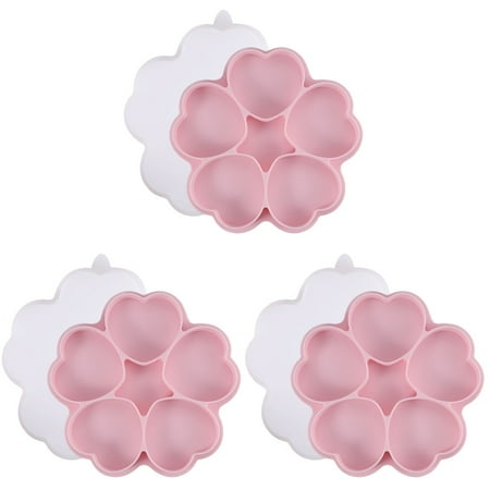 BESTONZON 3 Sets Heart Silicone Mold Multi-use Baby Foods Tray Wear-resistant Silicone Mold with Lid
BESTONZON 3 Sets Heart Silicone Mold Multi-use Baby Foods Tray Wear-resistant Silicone Mold with Lid