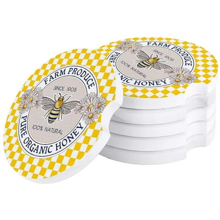 KXMDXA Bee and Daisy Yellow Plaid Set of 2 Car Coaster for Drinks Absorbent Ceramic Stone Coasters Cup Mat with Cork Base for Home Kitchen Room Coffee Table Bar Decor
KXMDXA Bee and Daisy Yellow Plaid Set of 2 Car Coaster for Drinks Absorbent Ceramic Stone Coasters Cup Mat with Cork Base for Home Kitchen Room Coffee Table Bar Decor