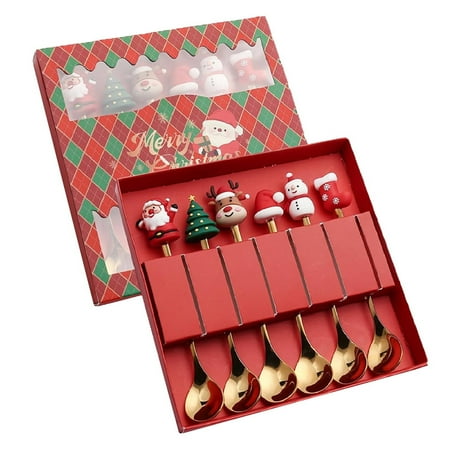 Tinysiry Holiday Dessert Spoon Fork Set Christmas Tableware Xmas Style Head Stainless Steel Smooth Decoration Cutlery Santa Golden
Tinysiry Holiday Dessert Spoon Fork Set Christmas Tableware Xmas Style Head Stainless Steel Smooth Decoration Cutlery Santa Golden