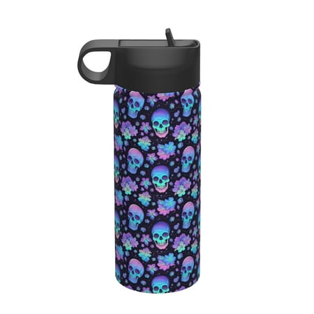 Uemuo Skull flower funny Print 18oz Sports Insulated Kettle Water Bottle Outdoor Sports Bottle Insulated Hydration Bottle with Handle & Flip Straw
Uemuo Skull flower funny Print 18oz Sports Insulated Kettle Water Bottle Outdoor Sports Bottle Insulated Hydration Bottle with Handle & Flip Straw