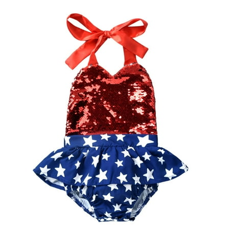 Odeerbi Baby Bodysuit Layette Onesies for Toddler Newborn Girls Independence Day Print Sequins Sling Halter Jumpsuit Romper Red
Odeerbi Baby Bodysuit Layette Onesies for Toddler Newborn Girls Independence Day Print Sequins Sling Halter Jumpsuit Romper Red