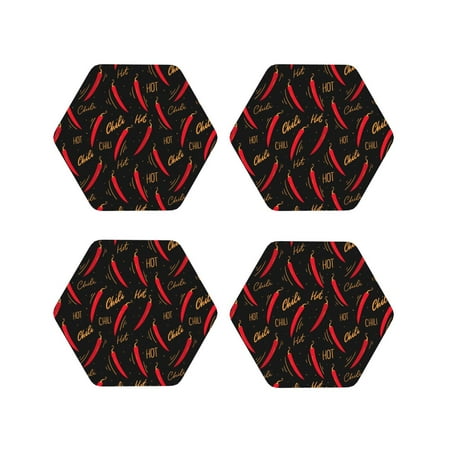 Leather Coasters Set of 4 - Hot Chili Lightweight Non-Slip Drink Coasters for Desk Anti-Scalding Desk Cup Coasters for Office Table Decor Hexagon
Leather Coasters Set of 4 - Hot Chili Lightweight Non-Slip Drink Coasters for Desk Anti-Scalding Desk Cup Coasters for Office Table Decor Hexagon