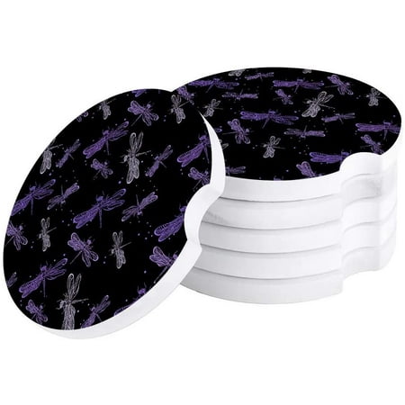 KXMDXA Theme Purple Dragonfly Black Set of 4 Car Coaster for Drinks Absorbent Ceramic Stone Coasters Cup Mat with Cork Base for Home Kitchen Room Coffee Table Bar Decor
KXMDXA Theme Purple Dragonfly Black Set of 4 Car Coaster for Drinks Absorbent Ceramic Stone Coasters Cup Mat with Cork Base for Home Kitchen Room Coffee Table Bar Decor