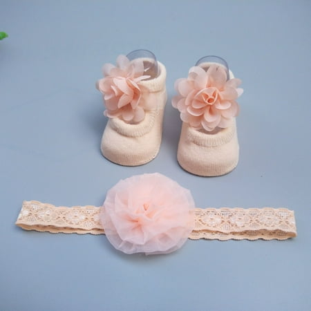 Toyella New Baby Girl Socks Headband Gift Box 20Style