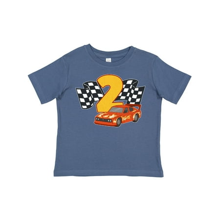 Inktastic Number Two Race Car Gift Toddler Boy or Toddler Girl T-Shirt