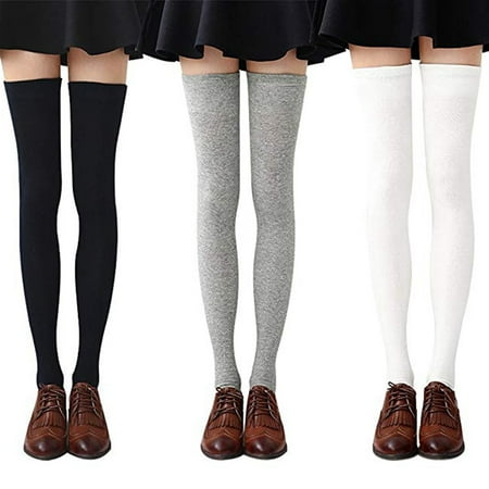 Gneuro 1 Set 3 Pairs Womens Long Socks Solid Color Thigh High Socks Cotton over the Knee Socks Boot Stockings Leg Warmers
Gneuro 1 Set 3 Pairs Womens Long Socks Solid Color Thigh High Socks Cotton over the Knee Socks Boot Stockings Leg Warmers