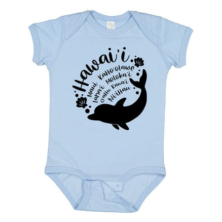 Inktastic Hawaii Islands with Dolphin Gift Baby Boy or Baby Girl Bodysuit