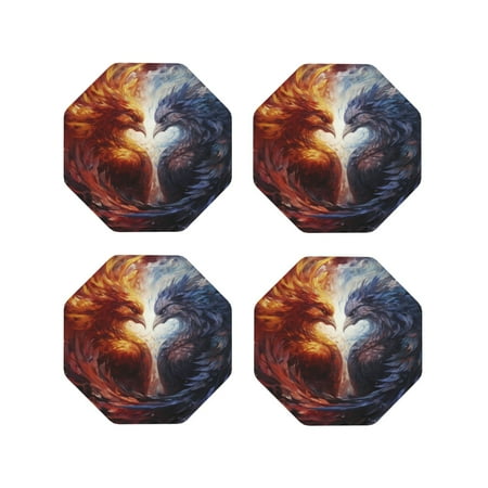 Drink Coasters Set of 4 Red and White Fire Bird Leather Coasters for Coffee Table Protector Heat Resistant Cute Coasters for Home Decor Housewarming Gifts Bar Kitchen 4 Inch Octagon
Drink Coasters Set of 4 Red and White Fire Bird Leather Coasters for Coffee Table Protector Heat Resistant Cute Coasters for Home Decor Housewarming Gifts Bar Kitchen 4 Inch Octagon