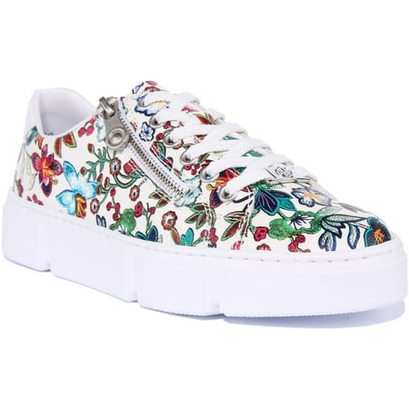 Rieker N59L1 Women s Lace Up Floral Print Leather Trainers In White Size 5.5
Rieker N59L1 Women s Lace Up Floral Print Leather Trainers In White Size 5.5