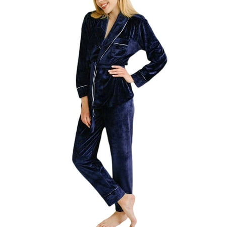 Cindysus Women Robe Long Sleeve Pajamas Set Lace Up Nightgowns Soft Party Lapel Bathrobe Blue L
Cindysus Women Robe Long Sleeve Pajamas Set Lace Up Nightgowns Soft Party Lapel Bathrobe Blue L