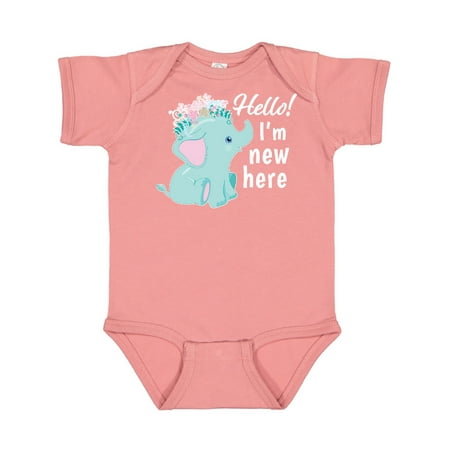Inktastic Hello I m New Here with Cute Baby Elephant with Flower Crown Gift Baby Boy or Baby Girl Bodysuit
Inktastic Hello I m New Here with Cute Baby Elephant with Flower Crown Gift Baby Boy or Baby Girl Bodysuit