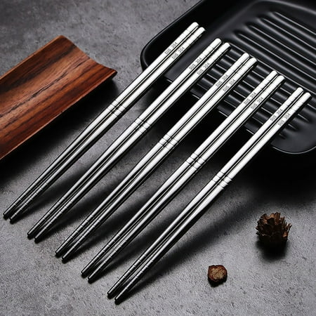 Ersazi Stainless Steel Chopsticks Reusable Multicolor Lightweight 304 Metal Chopsticks Dishwasher Safe - 1 Pairs (Silver) On Clearance
Ersazi Stainless Steel Chopsticks Reusable Multicolor Lightweight 304 Metal Chopsticks Dishwasher Safe - 1 Pairs (Silver) On Clearance